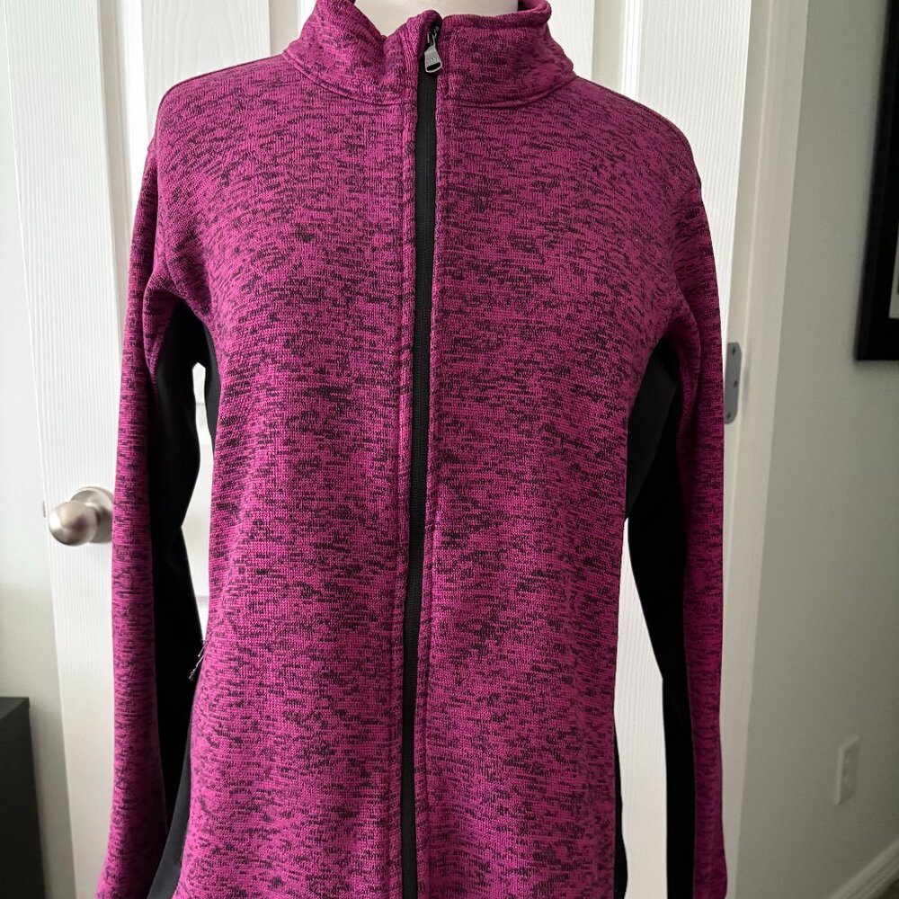 MNC Andrew Marc Pink and Black Sweater Jacket Size L